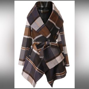 CHICWish Prairie Check Rabato Coat